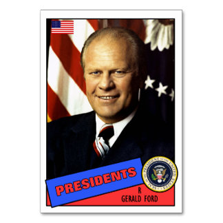 Gerald Ford Baseball Card Tischnummer