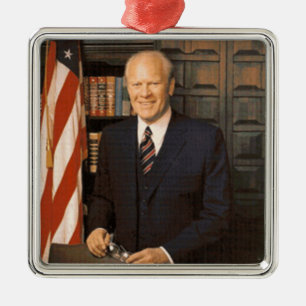 Gerald Ford Silbernes Ornament