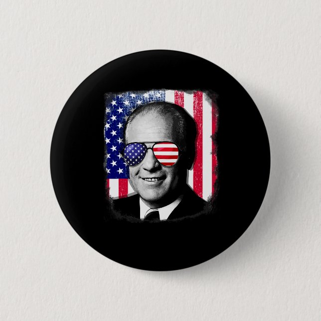 Gerald Ford US-Flagge 4. Juli  Button (Vorderseite)