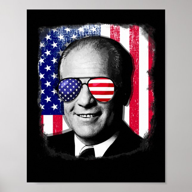 Gerald Ford US-Flagge 4. Juli  Poster (Vorne)