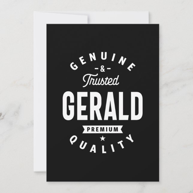 Gerald Personalisiert Name Birthday Einladung (Vorderseite)