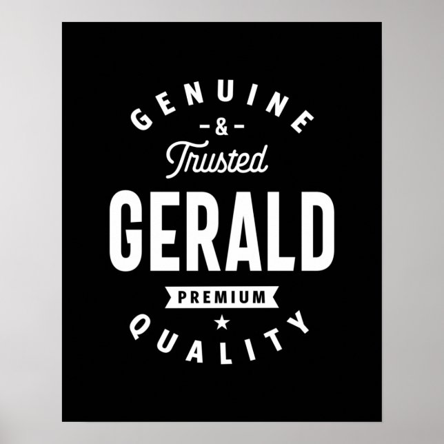 Gerald Personalisiert Name Birthday Poster (Vorne)