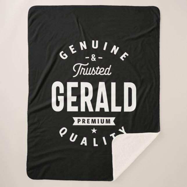 Gerald Personalisiert Name Birthday Sherpadecke (Vorderseite)