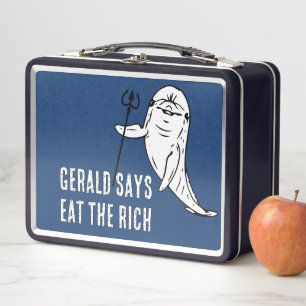 Gerald sagt Eßt die Reichen Metall Brotdose