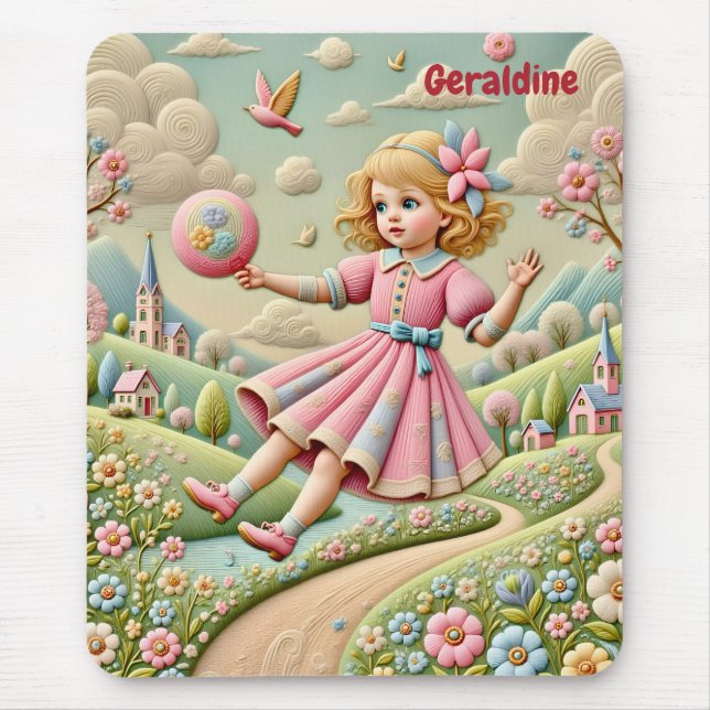 GERALDINE ~ Pastel Embroidery ~ Mousepad (Vorne)