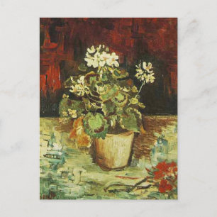 Geranie in einem Blumentopf, Vincent van Gogh Postkarte
