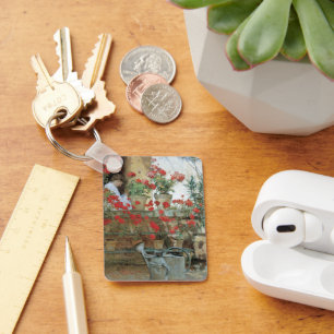 Geranien von Childe Hassam, Impressionismus im Vin Schlüsselanhänger