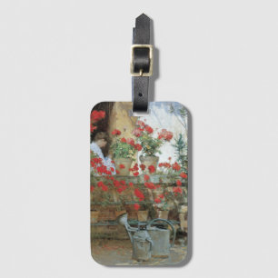 Geranien von Childe Hassam, Vintage-Impressionismu Gepäckanhänger