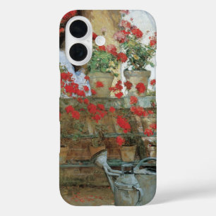 Geranien von Childe Hassam, Vintager Impressionism iPhone 16 Hülle