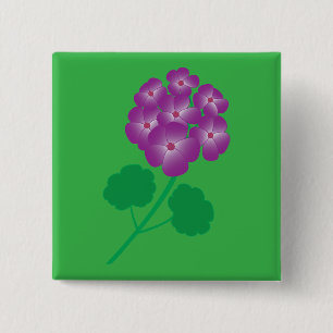 Geranienblumen Button