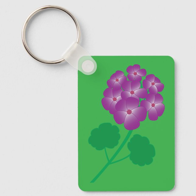 Geranienblüten Schlüsselanhänger (Vorderseite)