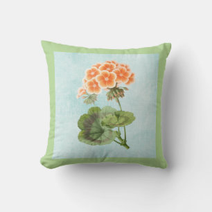 Geranium auf altem Denim Kissen