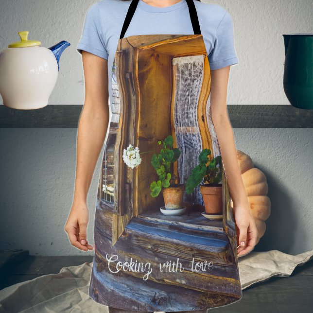 Geranium Blume am Fenster Schürze (Von Creator hochgeladen)