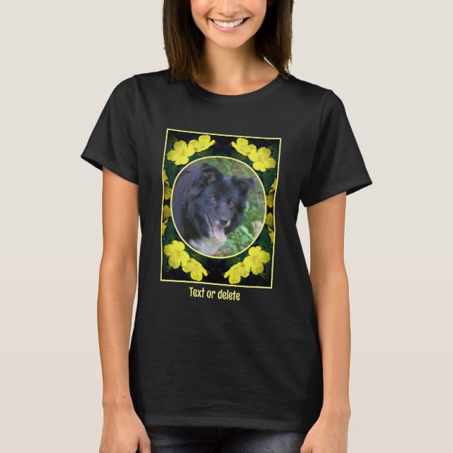 Geranium Blume Frame erstellen Sie Ihr eigenes Pet T-Shirt (Vorderseite)