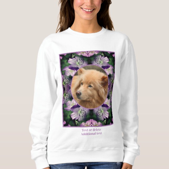 Geranium Blume gestalten Ihr eigenes Pet-Foto Sweatshirt (Vorderseite)