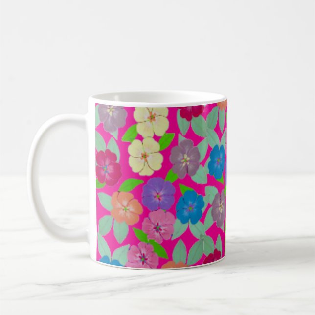 Geranium Blume Kaffee Tasse (Links)
