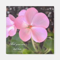 Geranium Blume Magnet fügt Text hinzu, den Sie mög