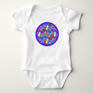 Geranium-Blumen Baby-Body Baby Strampler