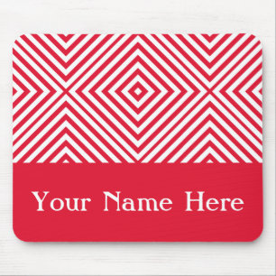 Geranium Diamond Zickzack mit individuelle Name Mousepad
