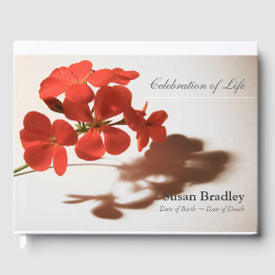 Geranium Floral Fotografy Funeral Gästebuch