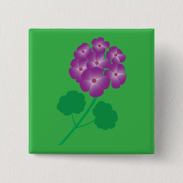 Geranium Flowers Button (Vorderseite)