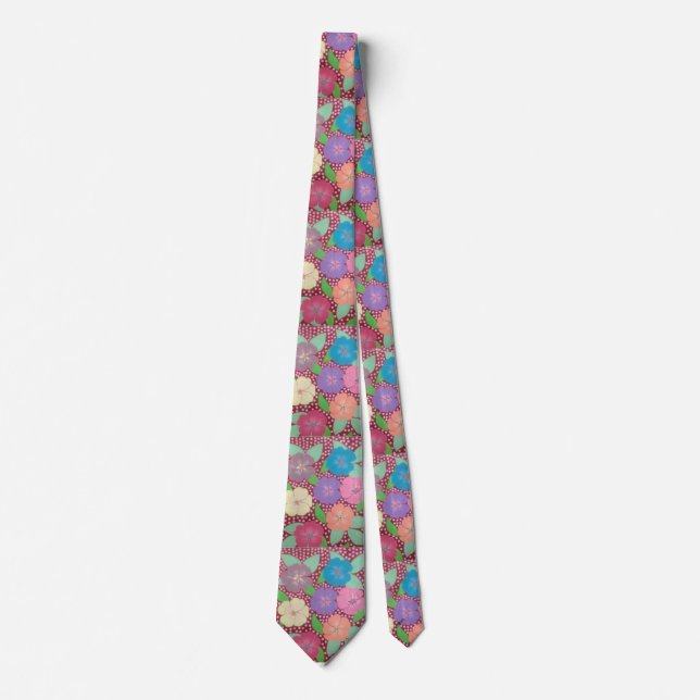 Geranium Garden Neck Tie Krawatte (Vorderseite)