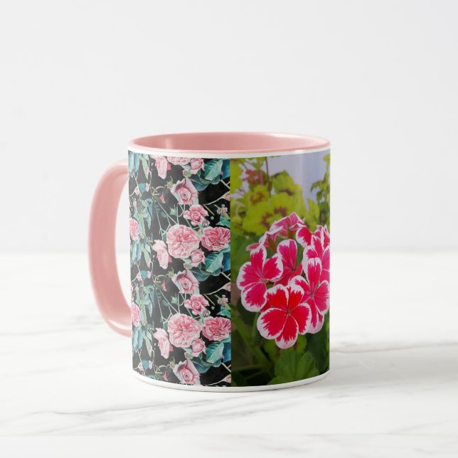 Geranium Pelargonium Blume Foto Tasse (Vorderseite Links)