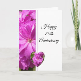Geranium Personalisiert 70 Jahre Hochzeit Karte