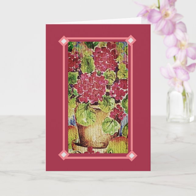 Geranium Pink Happy Mother Day Karte (Orchidee)
