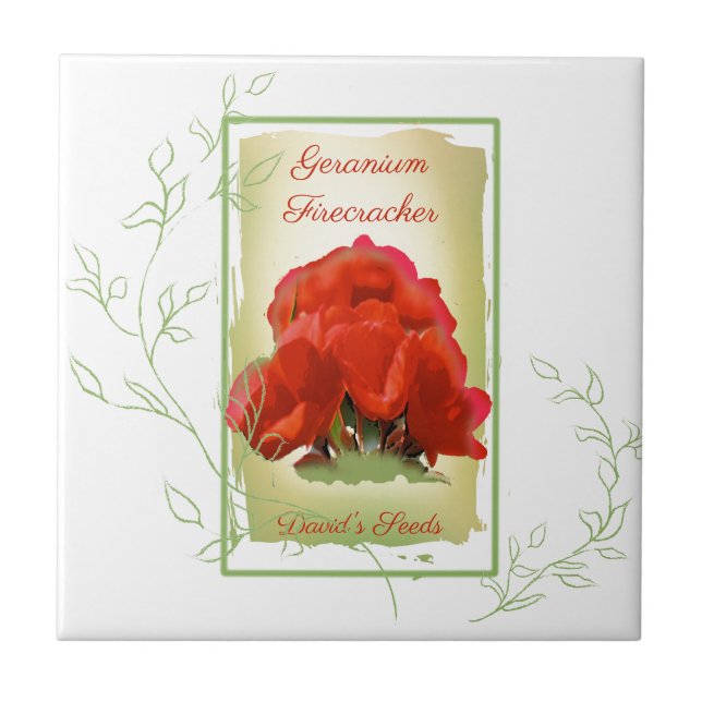 Geranium-Samenpack Fliese (Vorderseite)