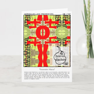 Geranium Sees Feiertagskarte