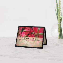 Geranium Vintag Foto Beileid Danke, Anmerkung C 6 Dankeskarte