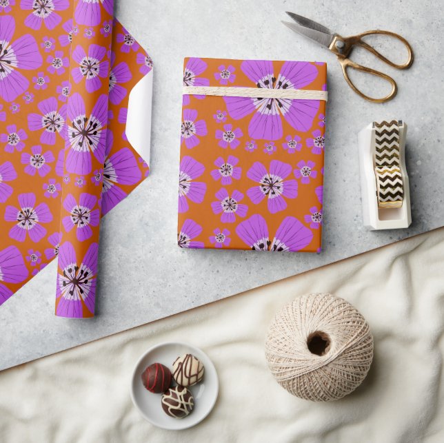 Geranium Wallichianum Wrapping Paper Geschenkpapier (Kunsthandwerk)