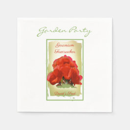 Geranium Watercolor Seed Packet Serviette