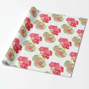 Geraniummuster Geschenkpapier