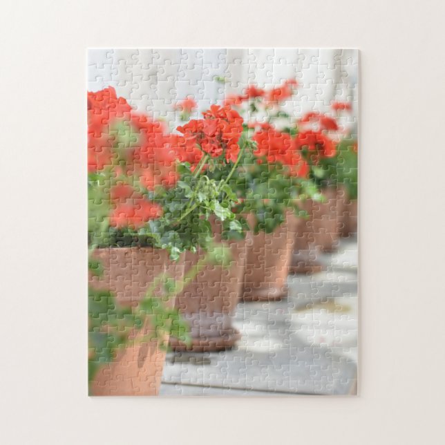 Geraniums Potted Pflanze Kew Gardens London UK Puzzle (Vertikal)