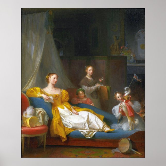 Gérard - Eine Familie, die mit einem Hund spielt Poster (Vorne)