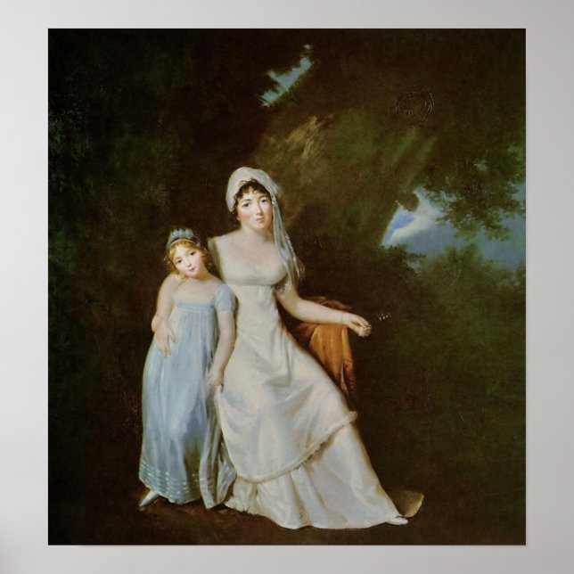 Gérard - Frau de Stael mit ihrer Tochter Albertine Poster (Vorne)