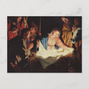Gerard van Honthorst Nativity Postkarte