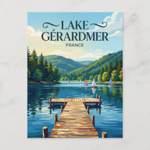 Gérardmer-See Frankreich Postkarte