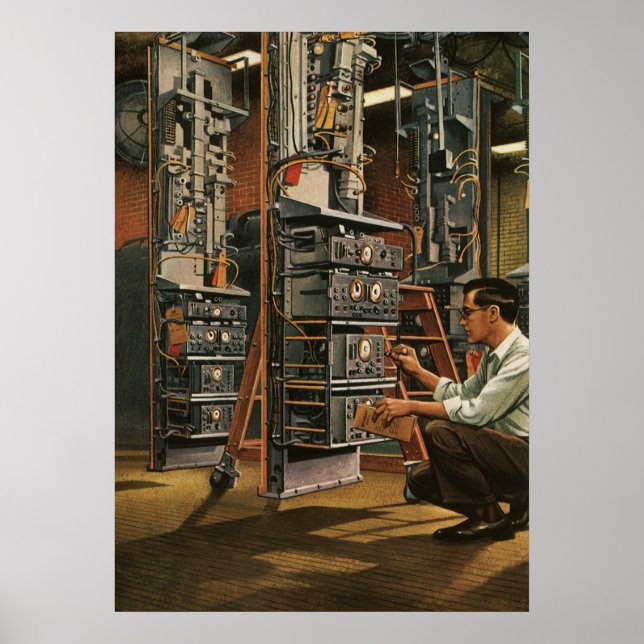 Gerät für die Vintage Funktechnik Poster (Vorne)