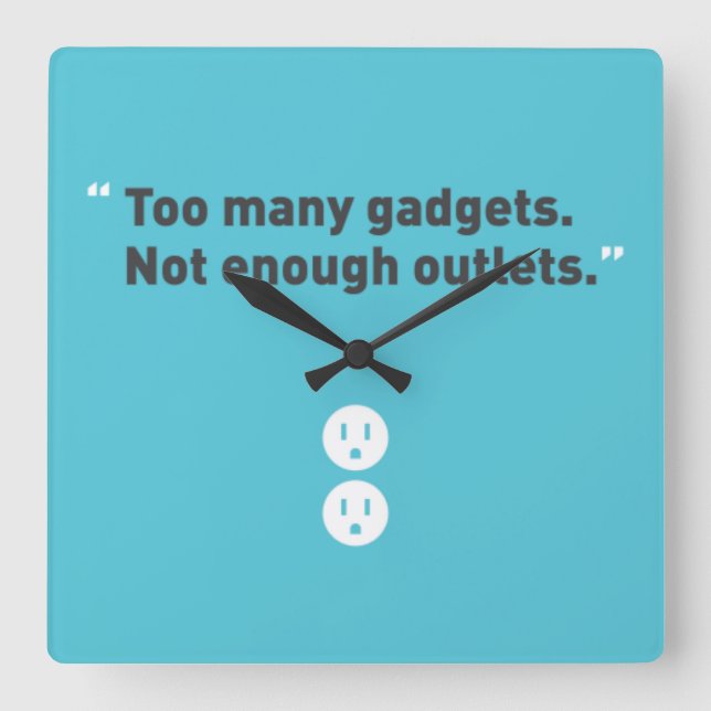 Geräte Quadratische Wanduhr (Vorderseite)