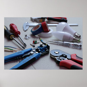 Geräte und Geräte für den Elektrohandyman Poster