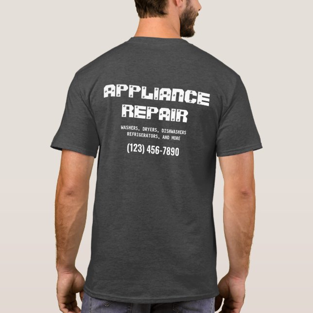 Gerätereparatur Berufliche Werbung T-Shirt (Rückseite)