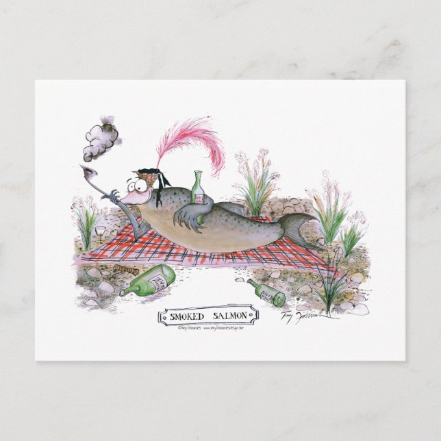 Geräucherte Lachsfische, tony fernandes Postkarte (Vorderseite)