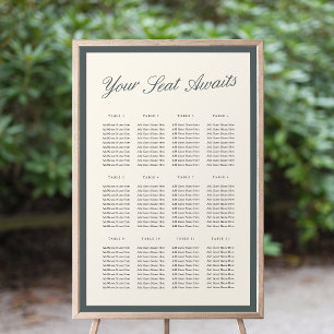 Geräucherter Fichten-Klassiker-Script-Hochzeits-Si Poster