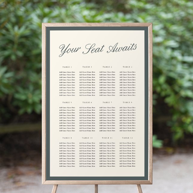 Geräucherter Fichten-Klassiker-Script-Hochzeits-Si Poster (Von Creator hochgeladen)