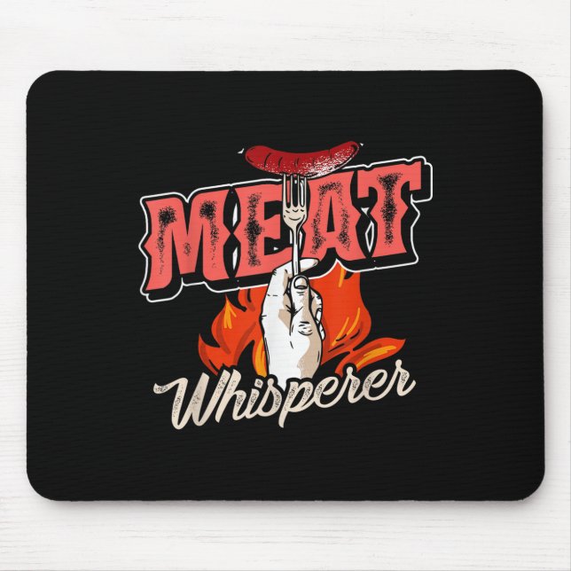 Geräuchertes Fleisch Steak Bacon Meat Whisperer Fu Mousepad (Vorne)