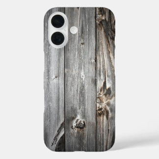 Geräuchertes Holzmuster iPhone 16 Hülle