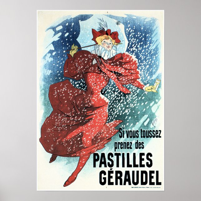 GERAUDEL PASTILLES Jules Cheret Paris Art Nouveau Poster (Vorne)